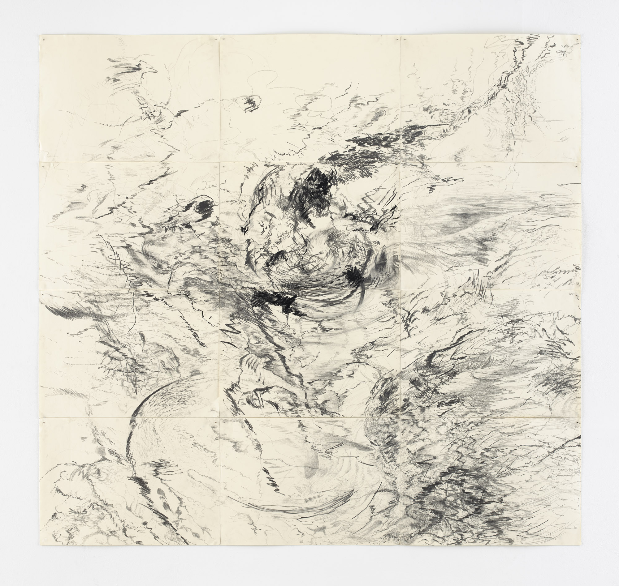 "Interferenz 1", Bleistift auf Papier, 178 x 168 cm, 2016